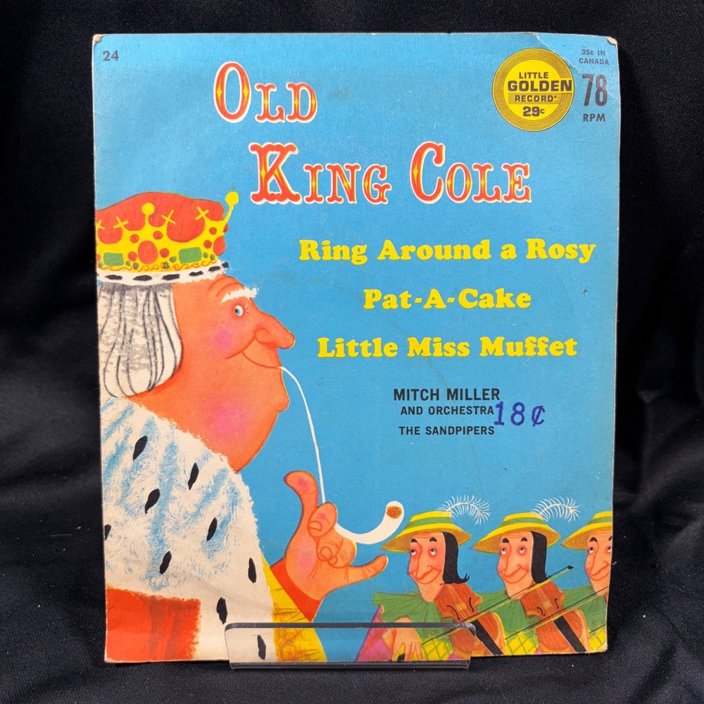 Little Golden Record 78 Old King Cole Yellow Vinyl 78 RPM Mitch Miller Vintage